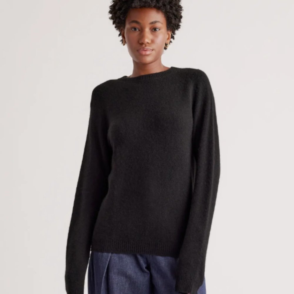 NWT Quince 100% Yak Wool Crewneck Sweater -- Black -- Size L